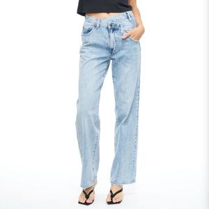 BOBBIE MID RISE LOOSE STRAIGHT LEG W/ CROSSOVER - NELSON size 24